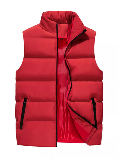 Men's zip-up puffer vest, view 13