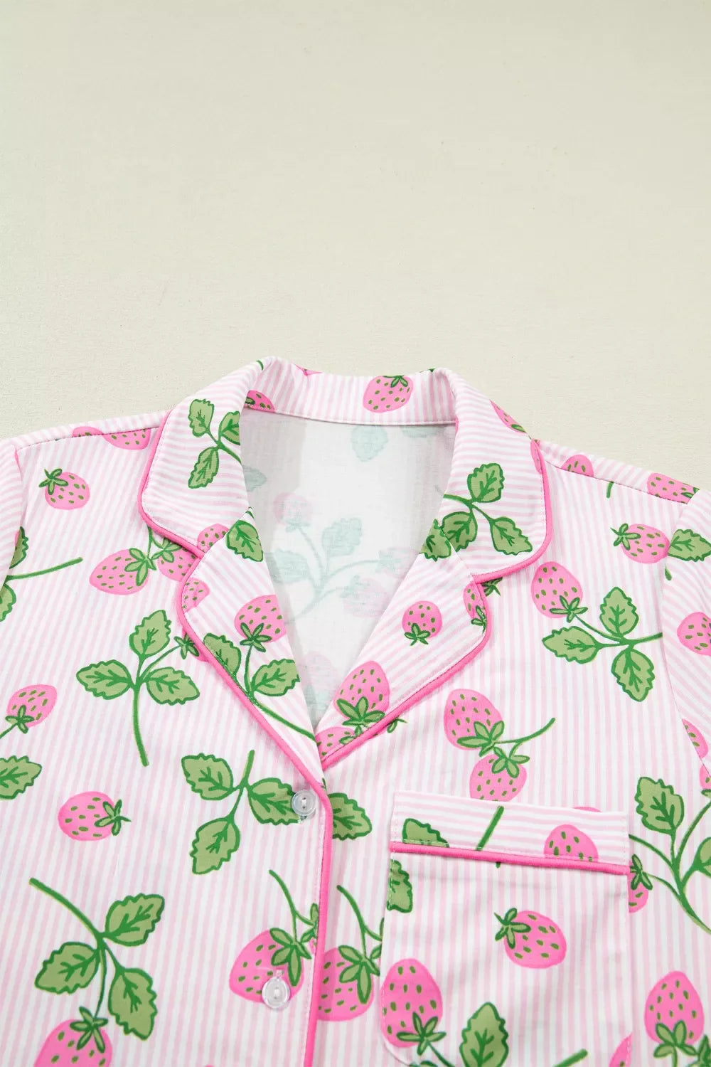 Striped Strawberry Pajama Set