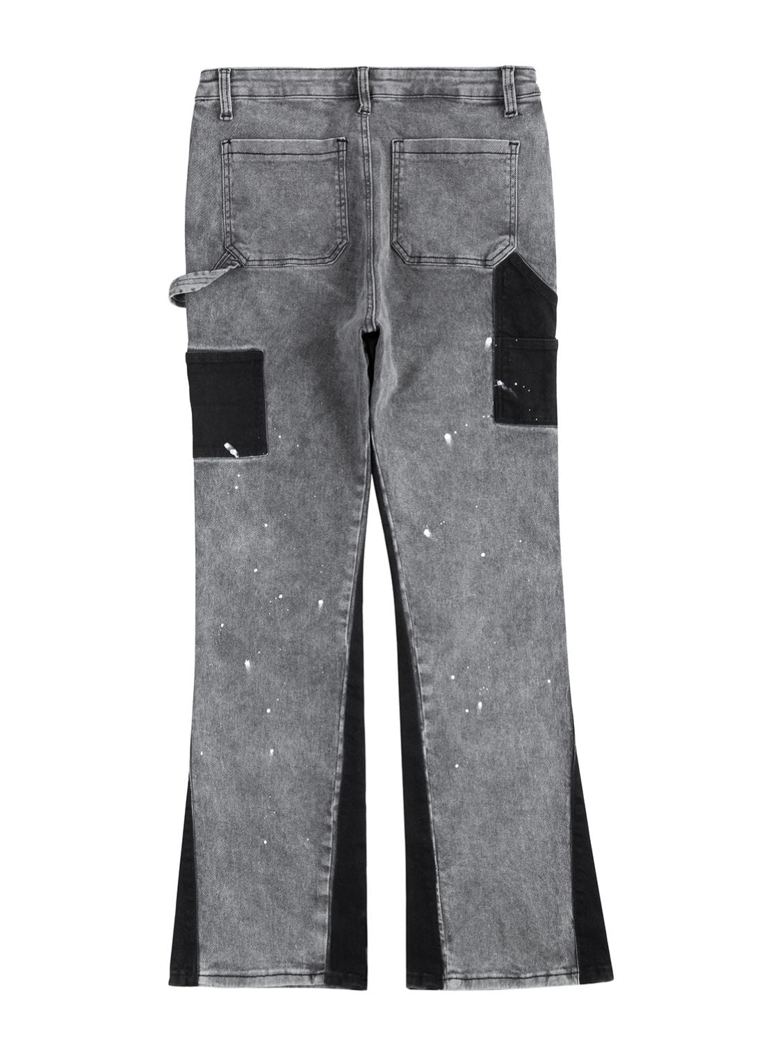 Contrast Washed Bootcut Jeans
