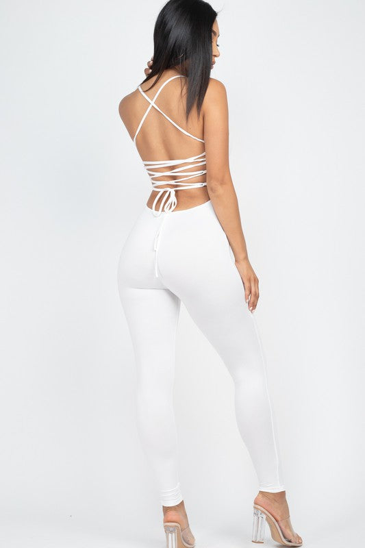 Open Back Bodycon Jumpsuit