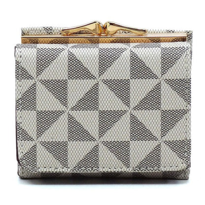 Monogram Kiss Lock Tri-fold Wallet