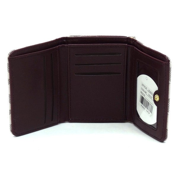 Monogram Kiss Lock Tri-fold Wallet