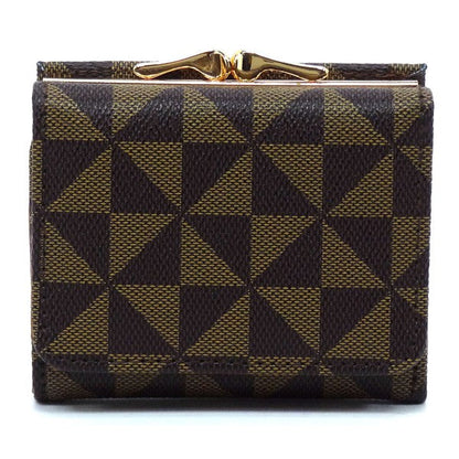 Monogram Kiss Lock Tri-fold Wallet