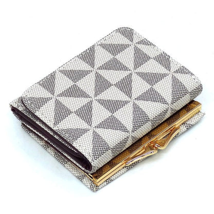 Monogram Kiss Lock Tri-fold Wallet