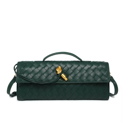 Woven Leather Wristlet
