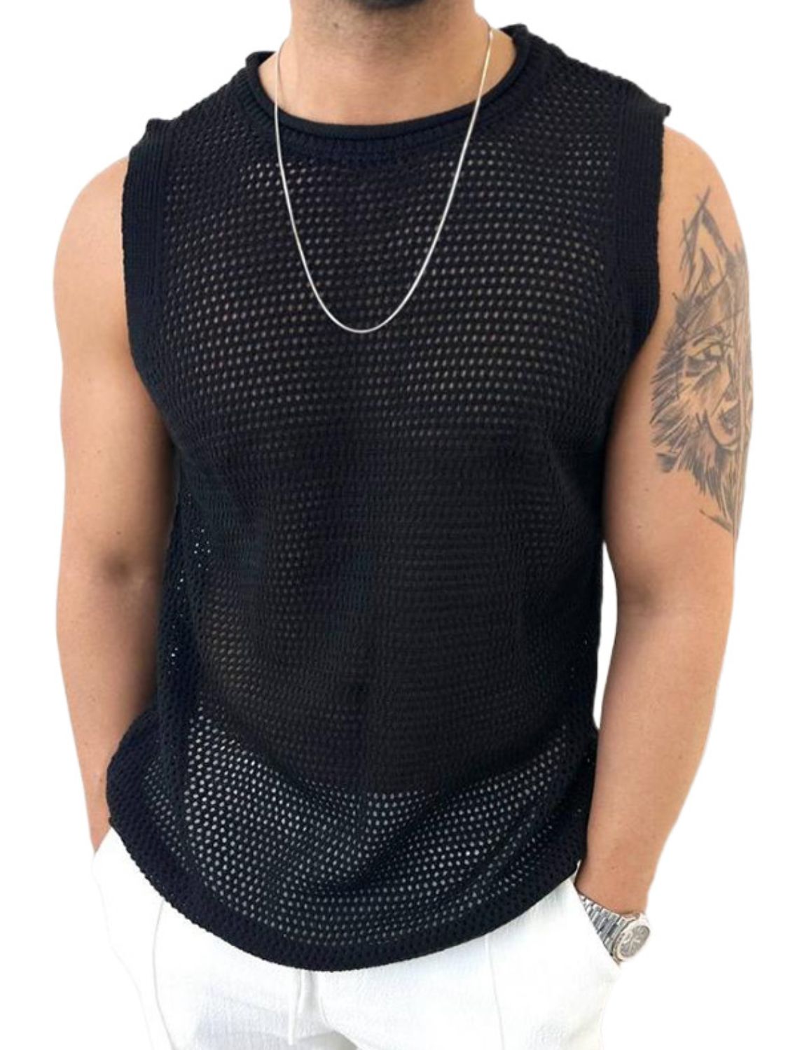 Men's Sleeveless Knit Top