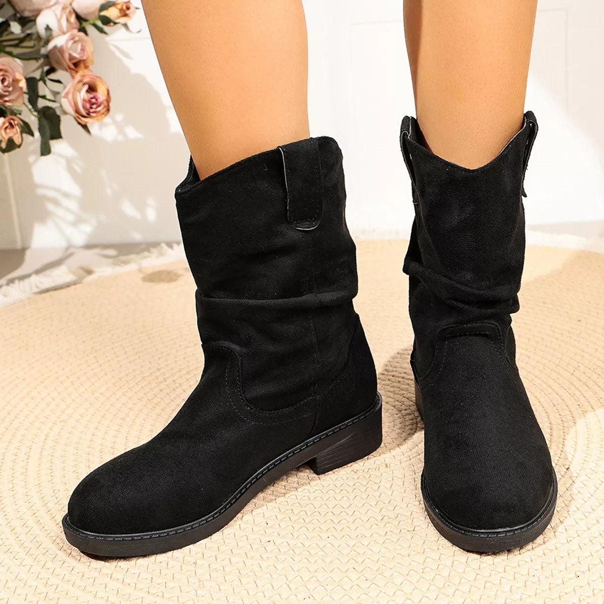 Round Toe Slouchy Boots