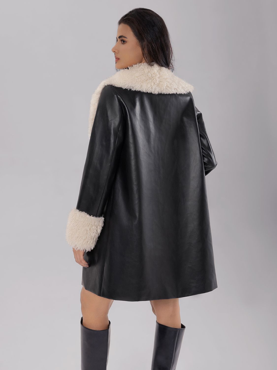 Fuzzy Long Sleeve Coat
