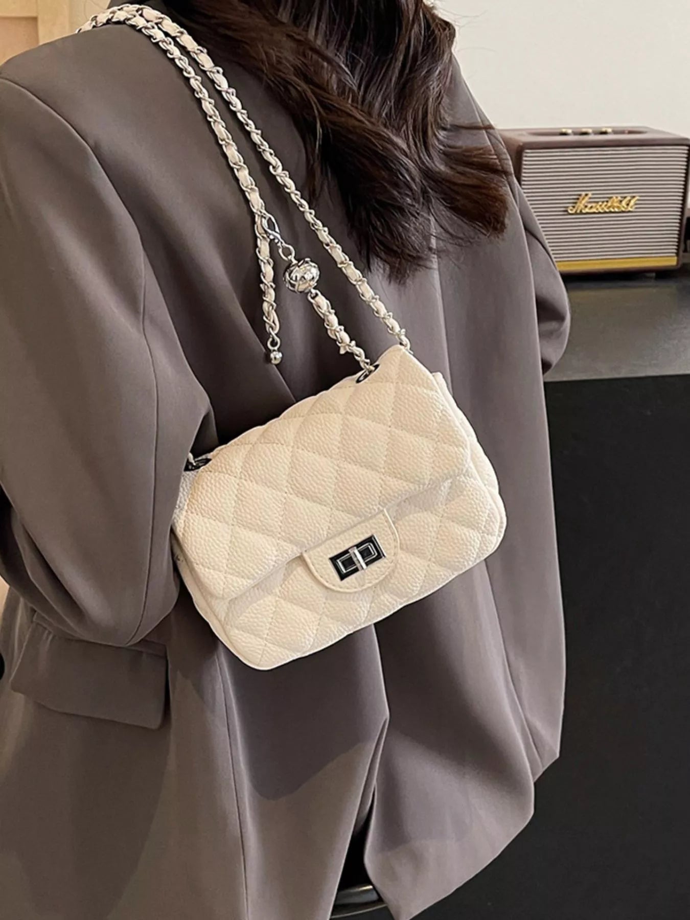 Quilted Chain Crossbody Bag