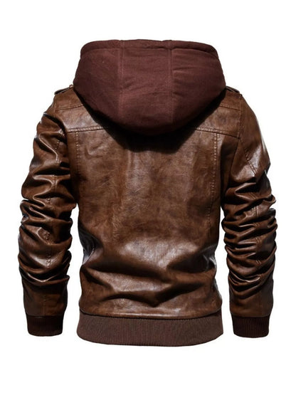 Men's Full Size Zip Up Hooded Jacket