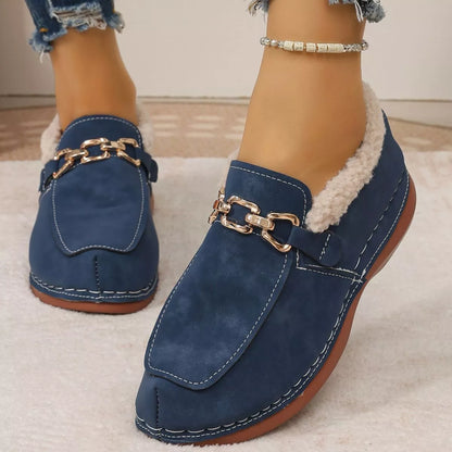Fuzzy chain detail slip-ons, view 5