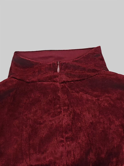 Plus size velvet maxi dress, view 8