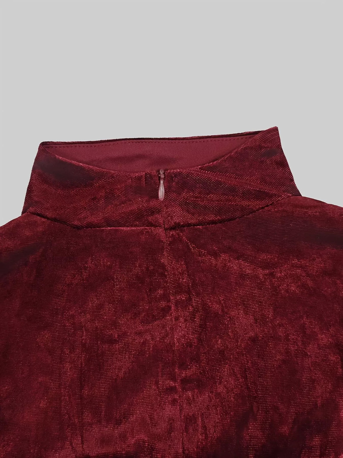 Velvet mock neck maxi dress, view 8