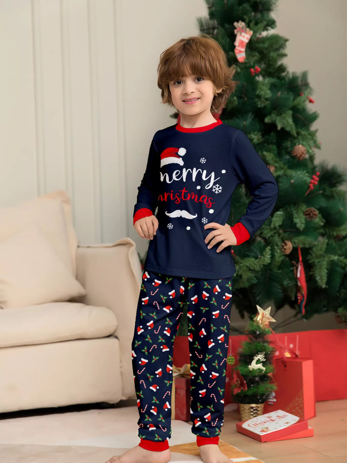 Full Size Family Matching Christmas Pajama Set Plus Size