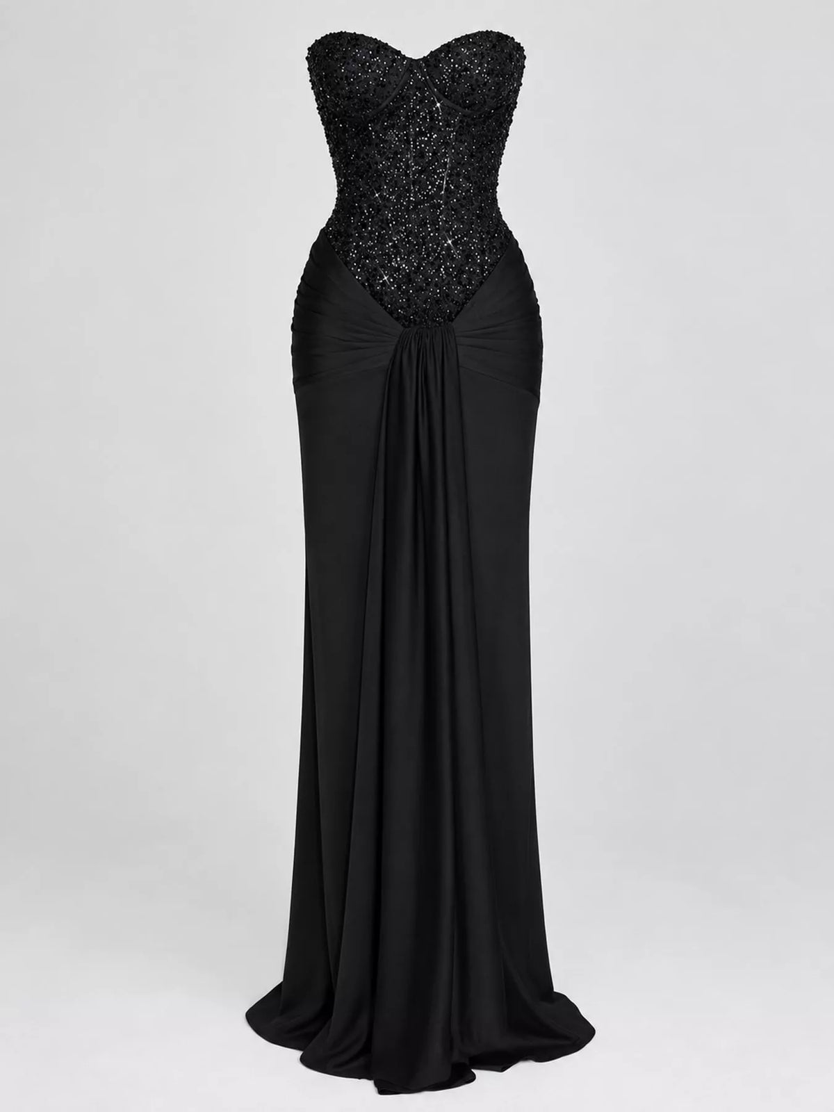 Strapless sequin corset dress, view 29