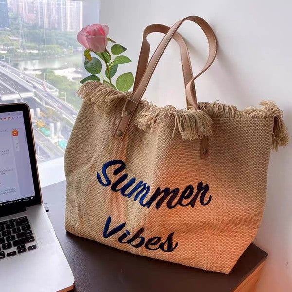 Summer Vibes Beach Tote