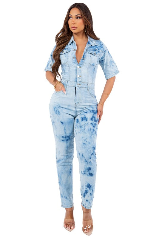 Chic Denim Jumpsuit - Stylish & Comfortable with Perfect Fit!