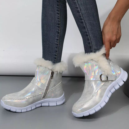 Faux Fur Lined Winter Ankle Boots