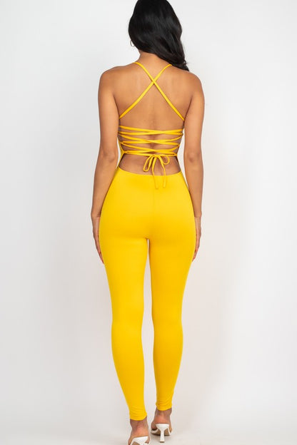 Open Back Bodycon Jumpsuit