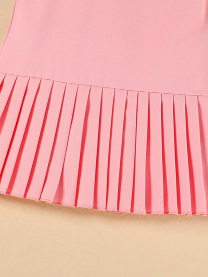 Children's Bow-Accented Pleated Dress