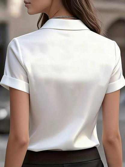 Satin Short-Sleeve Shirt
