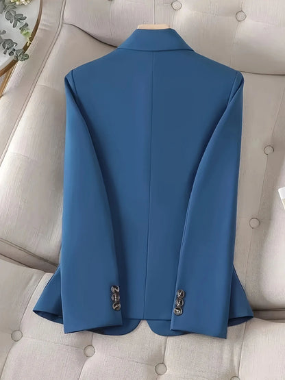 One-Button Blazer with Pockets