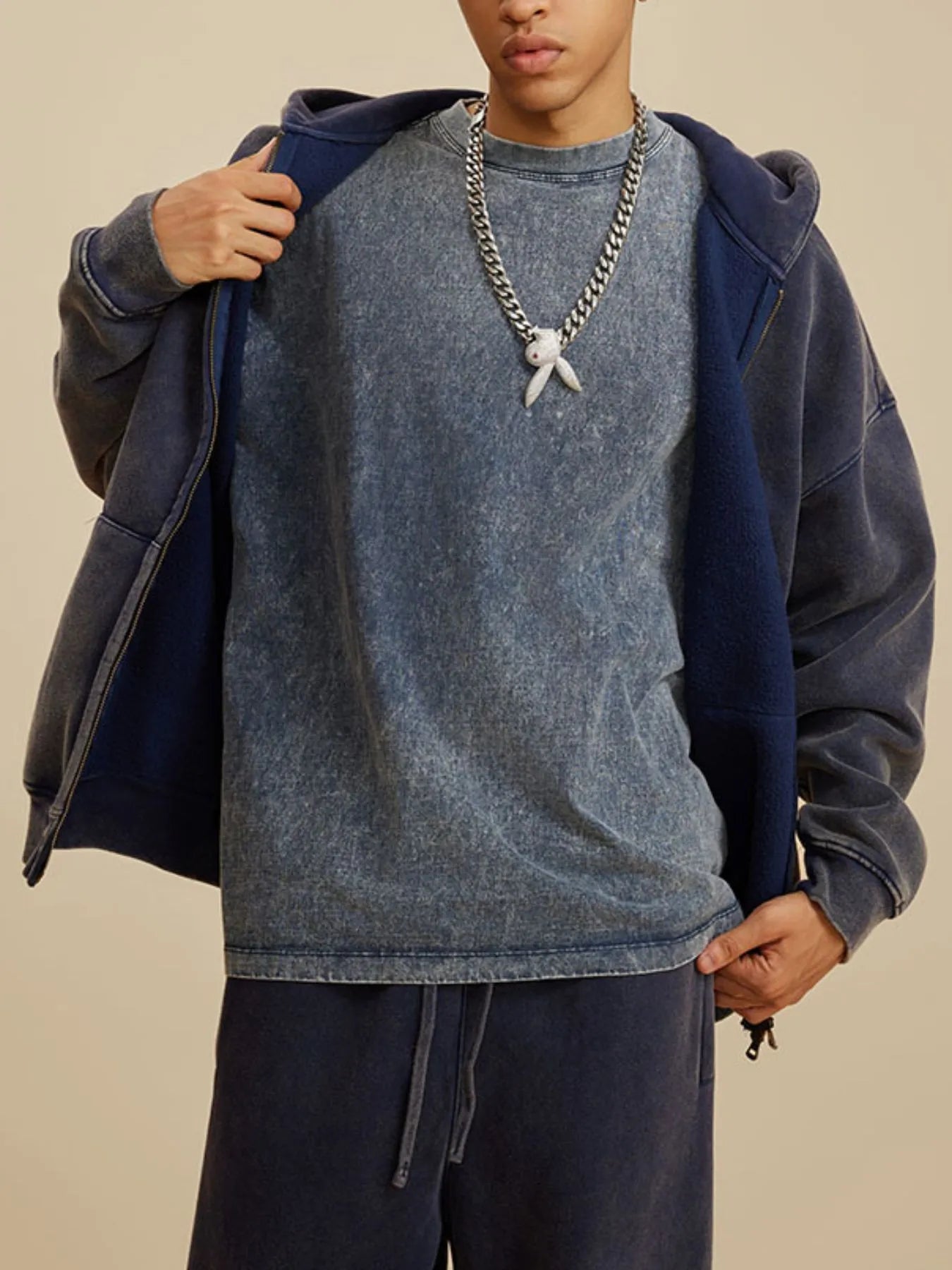 Men's Zip Up Long Sleeve Hoodie