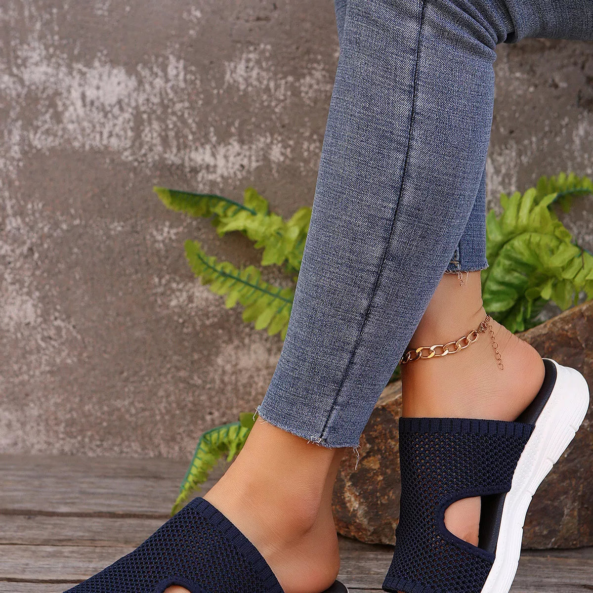Mesh open toe sandals, view 9