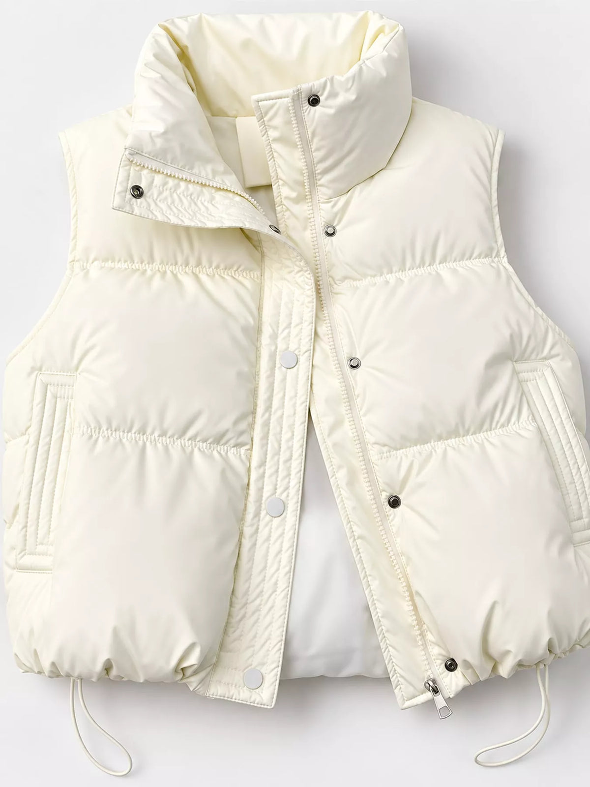 Plus size puffer vest, view 15