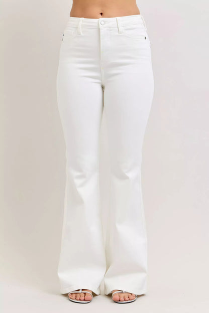 High-Waisted Tummy Control Flare Jeans
