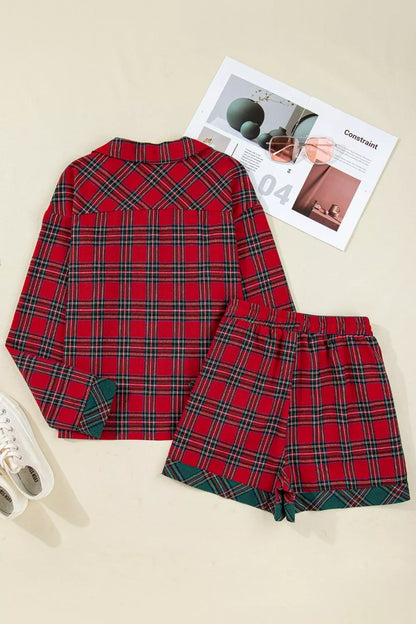 Plaid Christmas 2pcs Pajama Set