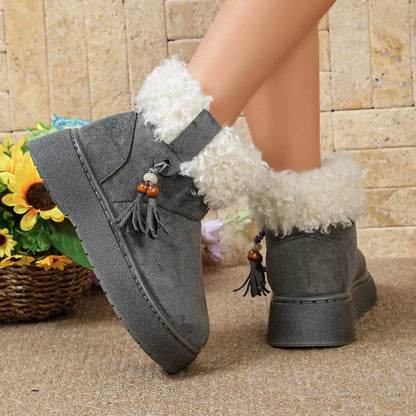 Round Toe Faux Fur Lined Boots