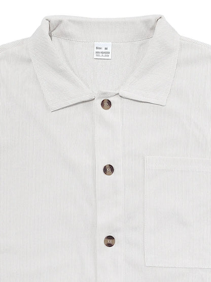 Men's Button Up Top and Shorts Set