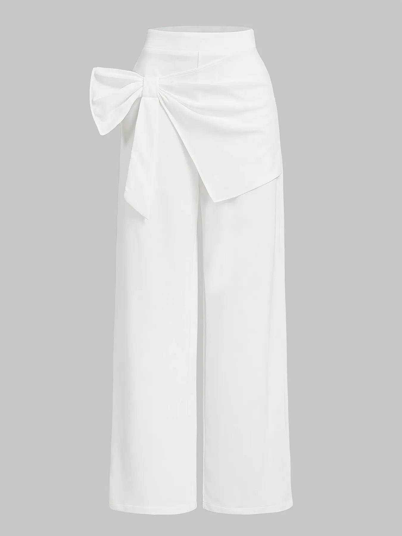 High-Waisted White Wide Leg Pants