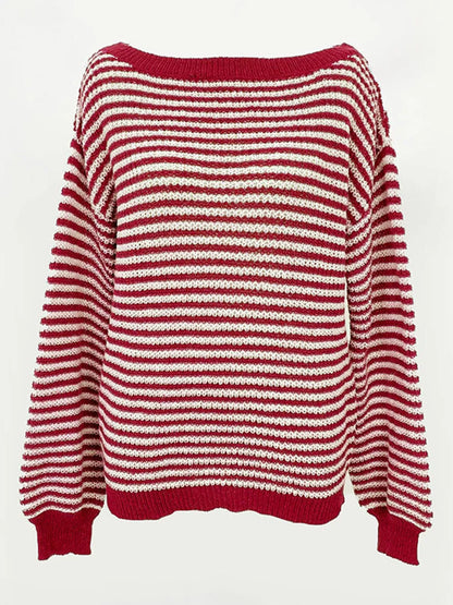Plus size boat neck sweater, view 4