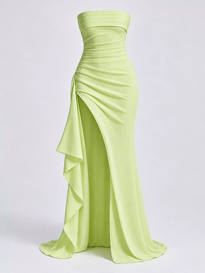 Strapless high-slit bodycon dress, view 40