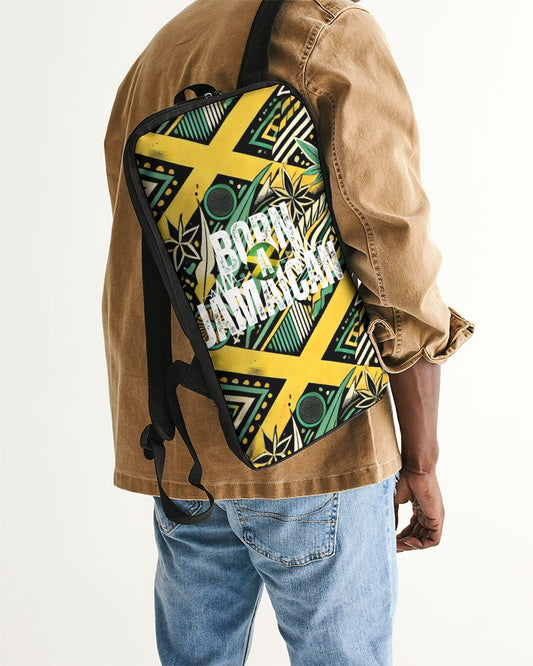 Born A Jamaican - Pattern Slim Tech Backpack