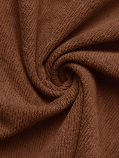 Button-Front Long Sleeve Dress