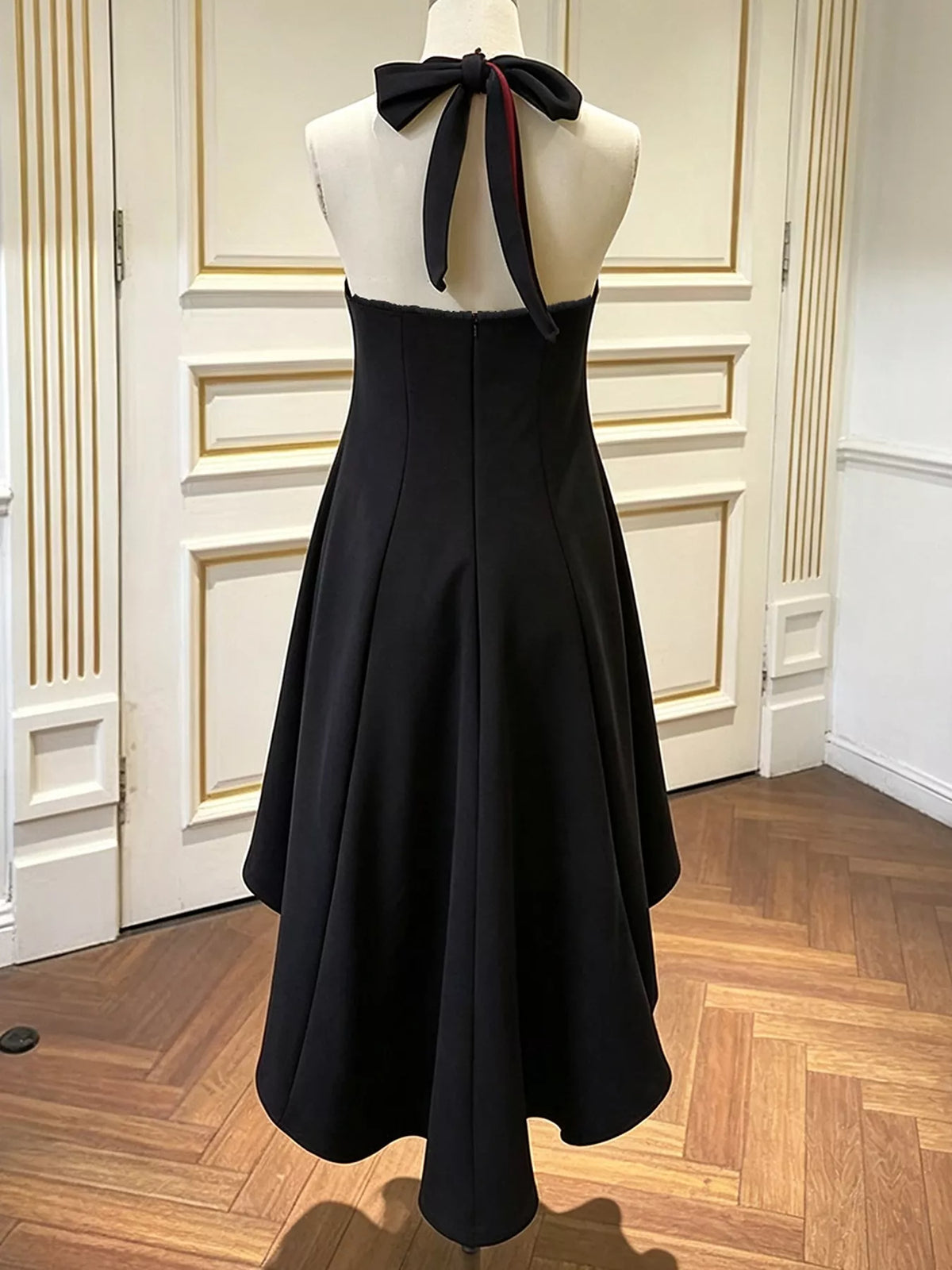 High-Low Halter Neck Dress