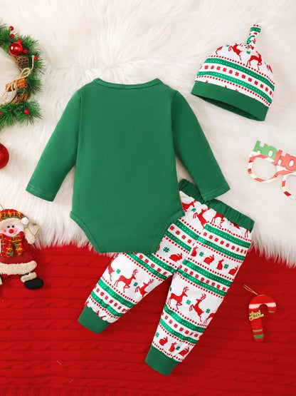 Santa & reindeer bodysuit set, view 5