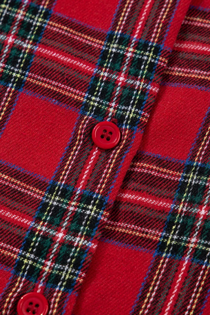 Plaid Christmas 2pcs Pajama Set