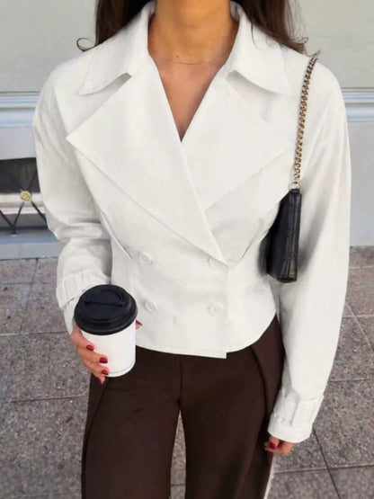 Cropped Double-Breasted Blazer