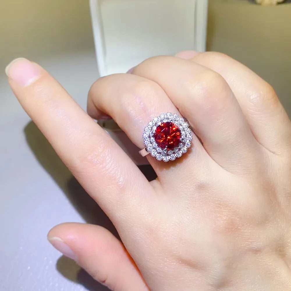 2 Carat Moissanite Sterling Silver Ring