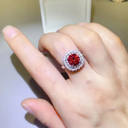 2 Carat Moissanite Sterling Silver Ring