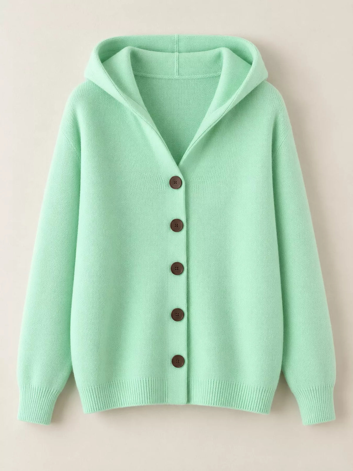 Hooded knit cardigan, view 4