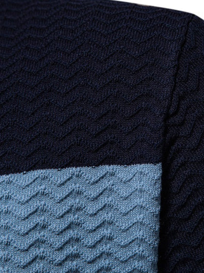 Men's Striped Texture Knit Polo