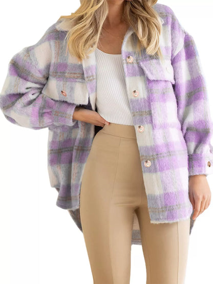 Plaid button-down jacket, view 9