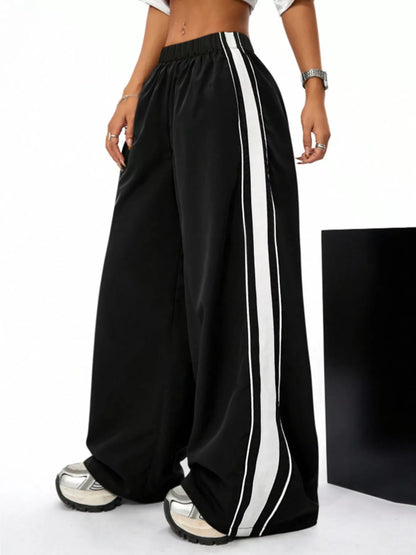 Wide Leg Striped Pants