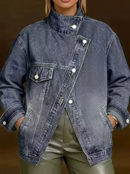 Washed denim jacket, view 9