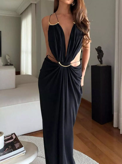 Ruched cut-out maxi dress, view 2